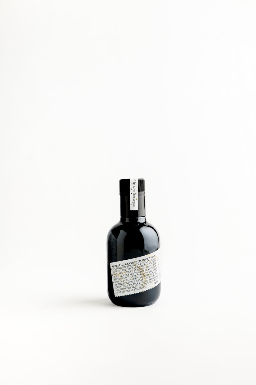 250ml black glass bottle of olive oil