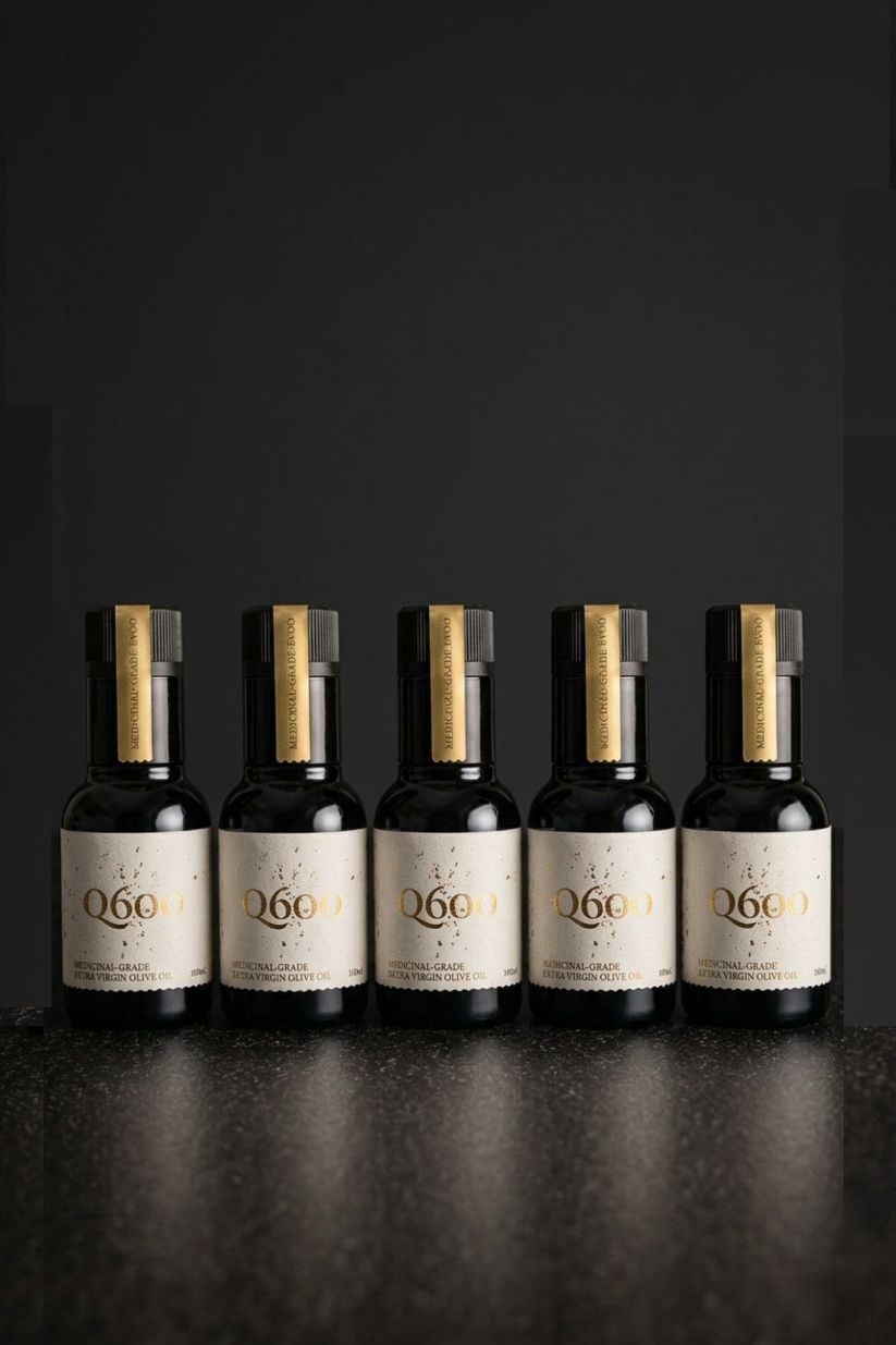 Five 100ml high-polyphenol olive oil bottles — 30 day olive oil challenge pack, 634mg/kg cold pressed daily ritual EVOO, Australian made.
