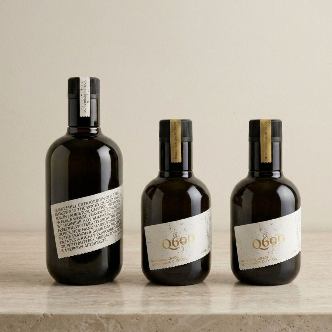 Q600 medicinal grade polyphenol olive oil 250ml duo — 634mg/kg daily ritual EVOO, Australian made